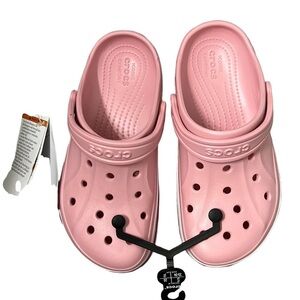 NEW BABY PINK CROCS size J2
